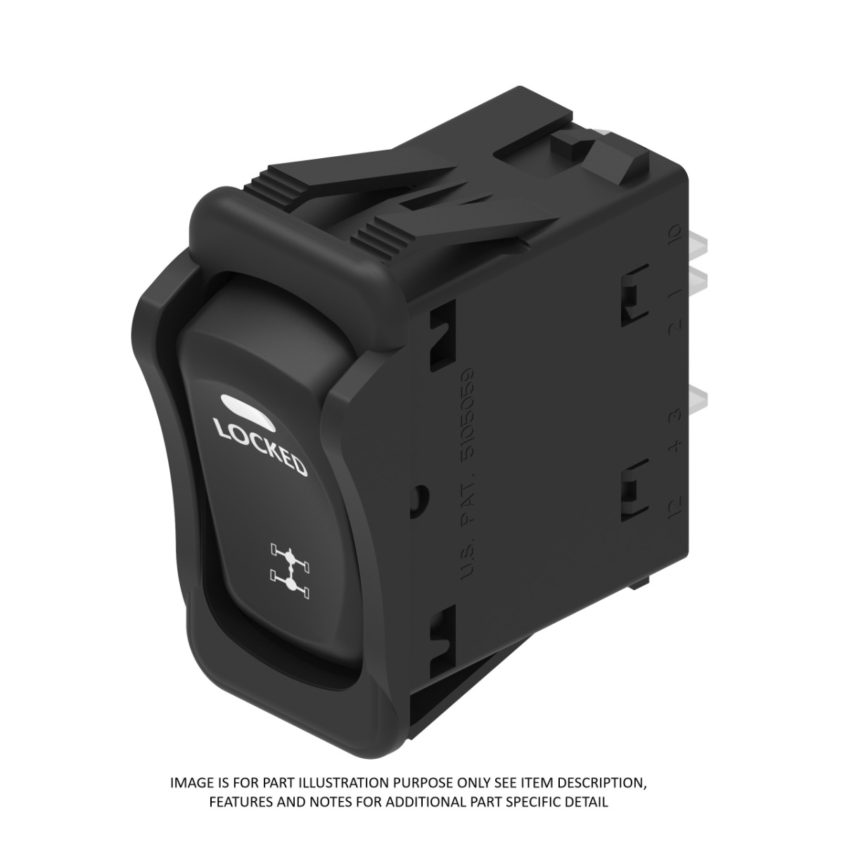 Freightliner A06-37217-095 Interaxle Rocker Switch