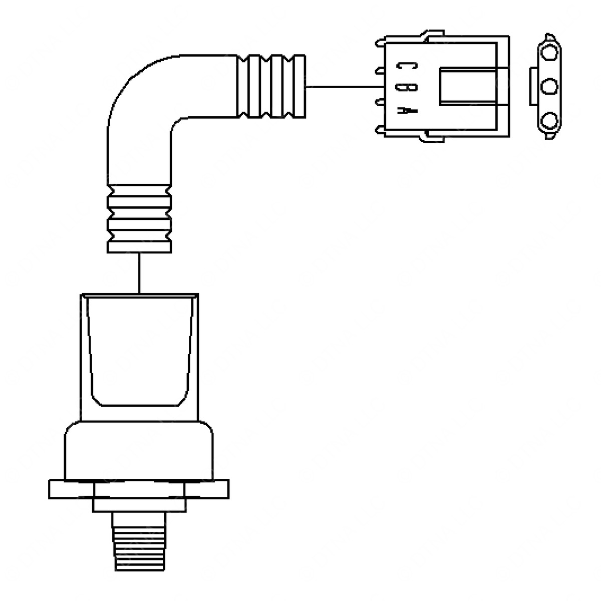 Freightliner 06-32698-000 Pressure Switch, Parking Brake, Normally Open/Normally Closed, 75 lb sq in