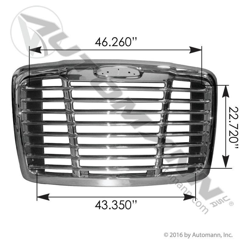 Automann 564.14015 Grille w/o Bug Screen P3 Freightliner