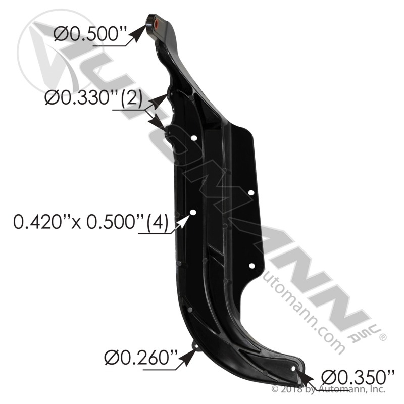 Automann 564.46462 Hood Pivot Bracket LH Freightliner P3