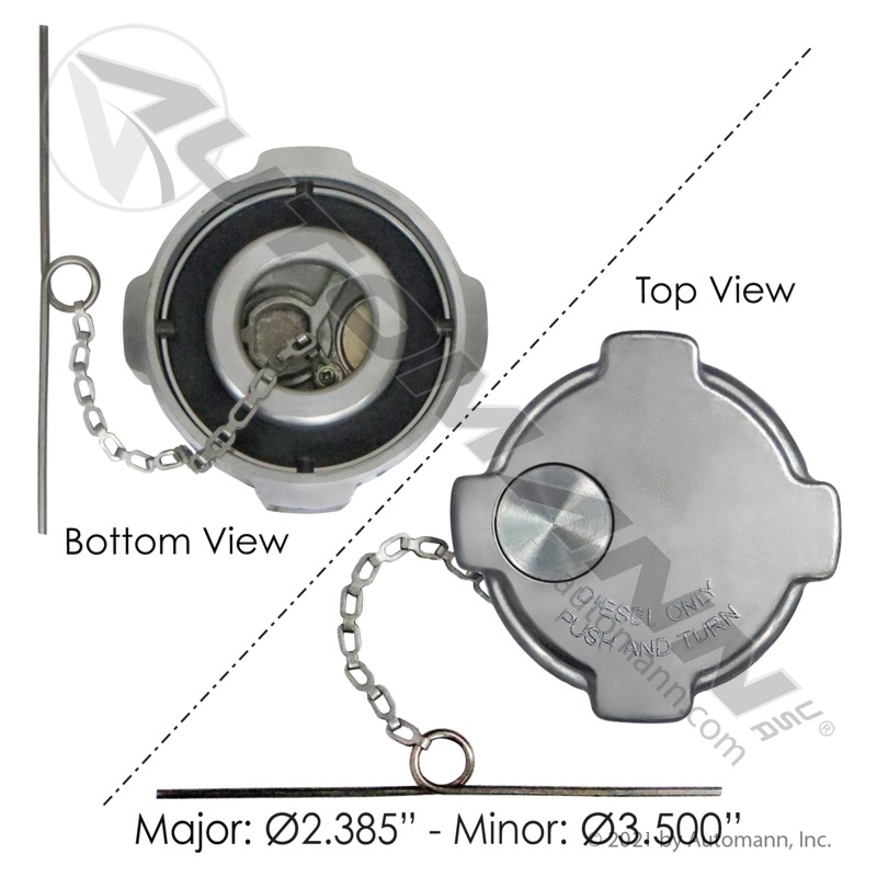 Automann 572.1016 Fuel Cap 3in Freightliner