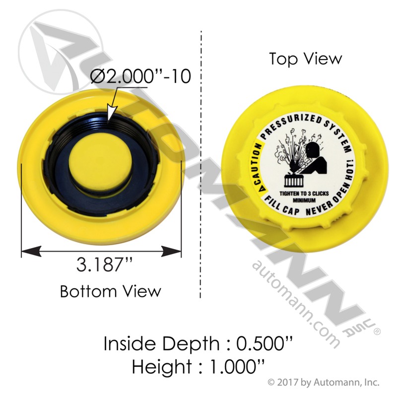 Automann 572.2045 Coolant Tank Reservoir Cap