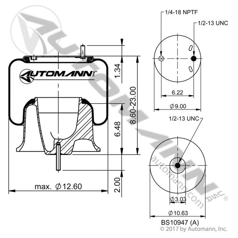 Automann  AB1DF23-A999 Air Spring Rolling Lobe