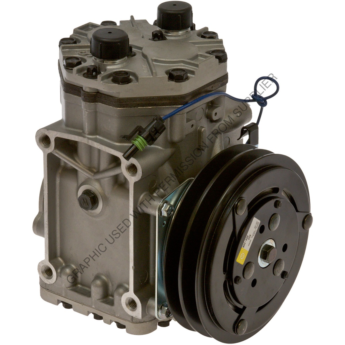 Alliance ABP N83 2040 21002  York Compressor - ET210L with Clutch, 1 Wire, 2 Groove, 6 inch, 12 Volt