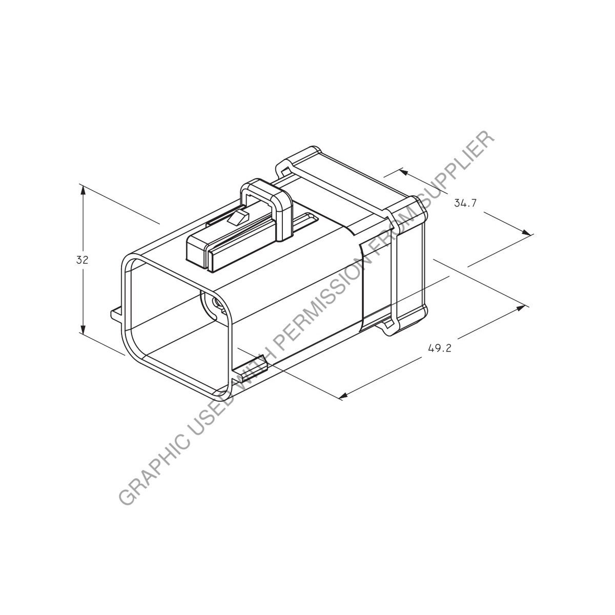 Freightliner AFL E5162 001 -Receptacle - 16 Cavity, Bulkhead, M1.6,AFL