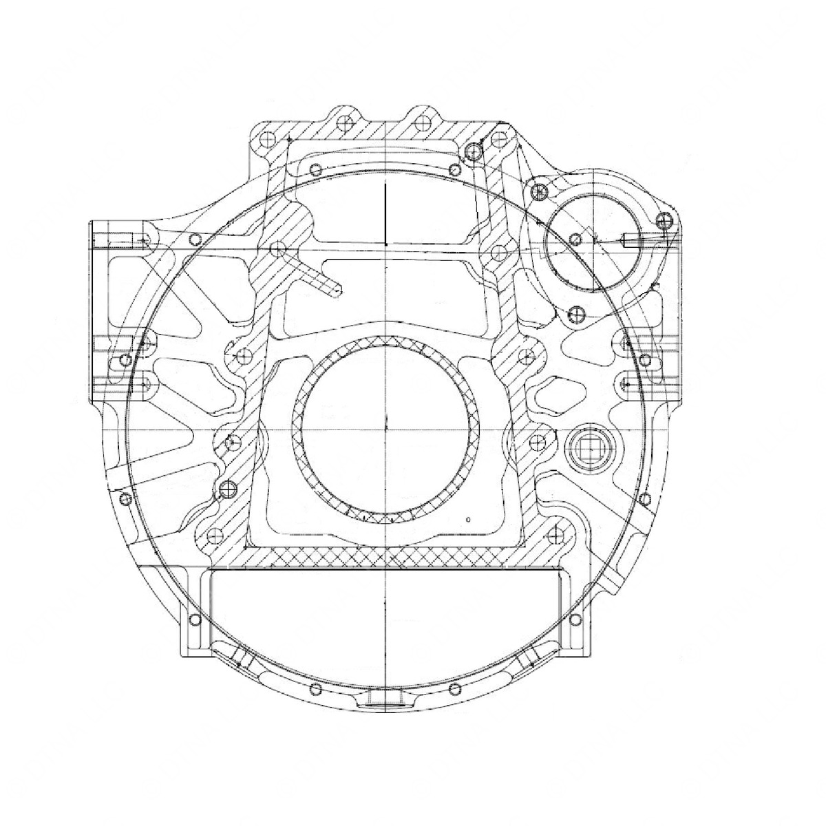 Detroit 23522643 Flywheel Housing Assembly, S60 14L EPA07