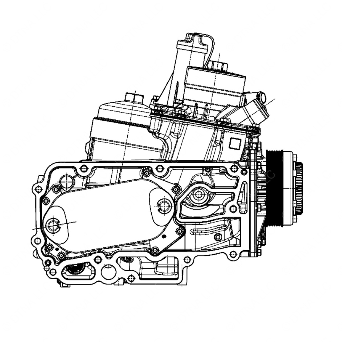 Engine Coolant Module Detroit EA4711807210 Oil Coolant Module DD13,DD15 EPA10/GHG14