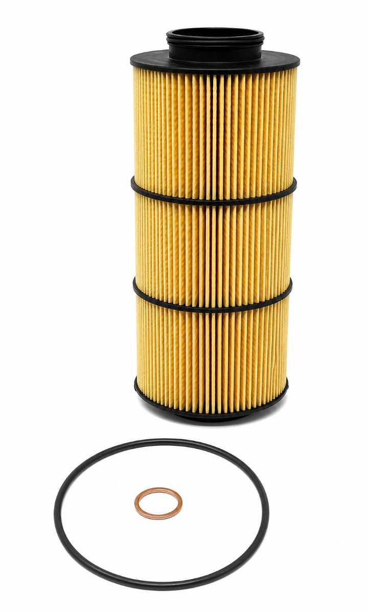 Hengst E523H-D654 Oil Filter Cartridge with Gaskets, For Detroit