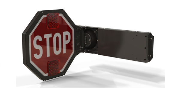 Universal Air-Powered Illuminated Front Stop Arm - First Light Safety Products 100949-000