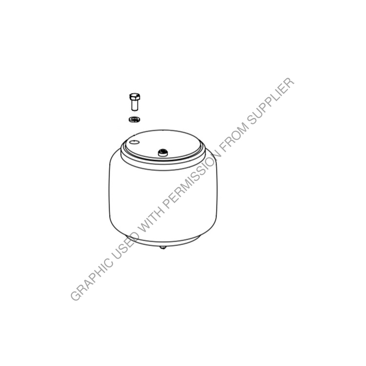 Hendrickson HDR 79115 002L Air Spring Assembly