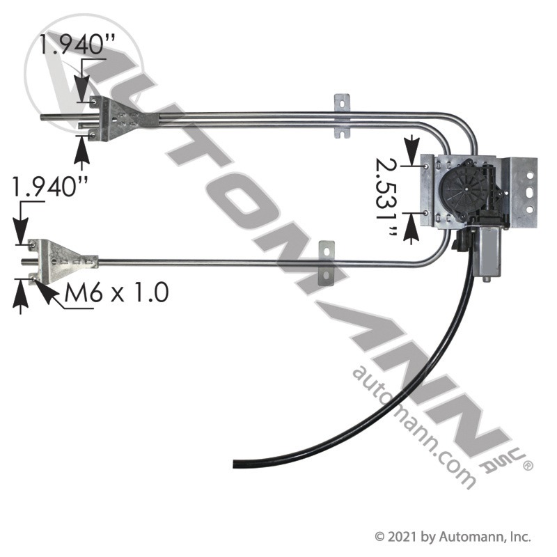 Automann HLK2725 Window Regulator LH Freightliner