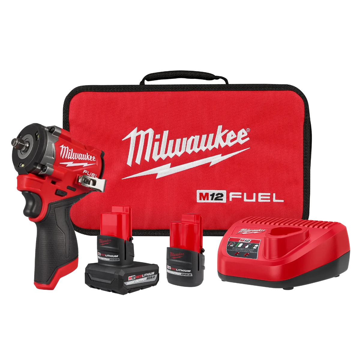 Milwaukee M12 FUEL™ Stubby 3/8" Impact Wrench Kit
