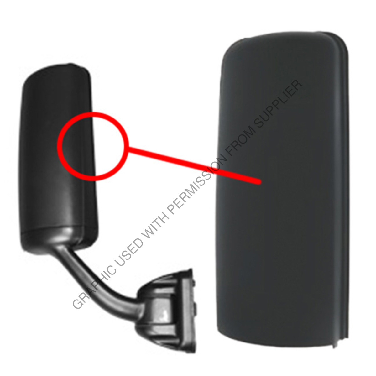 Freightliner TL  28786 Mirror Back Cover, RH