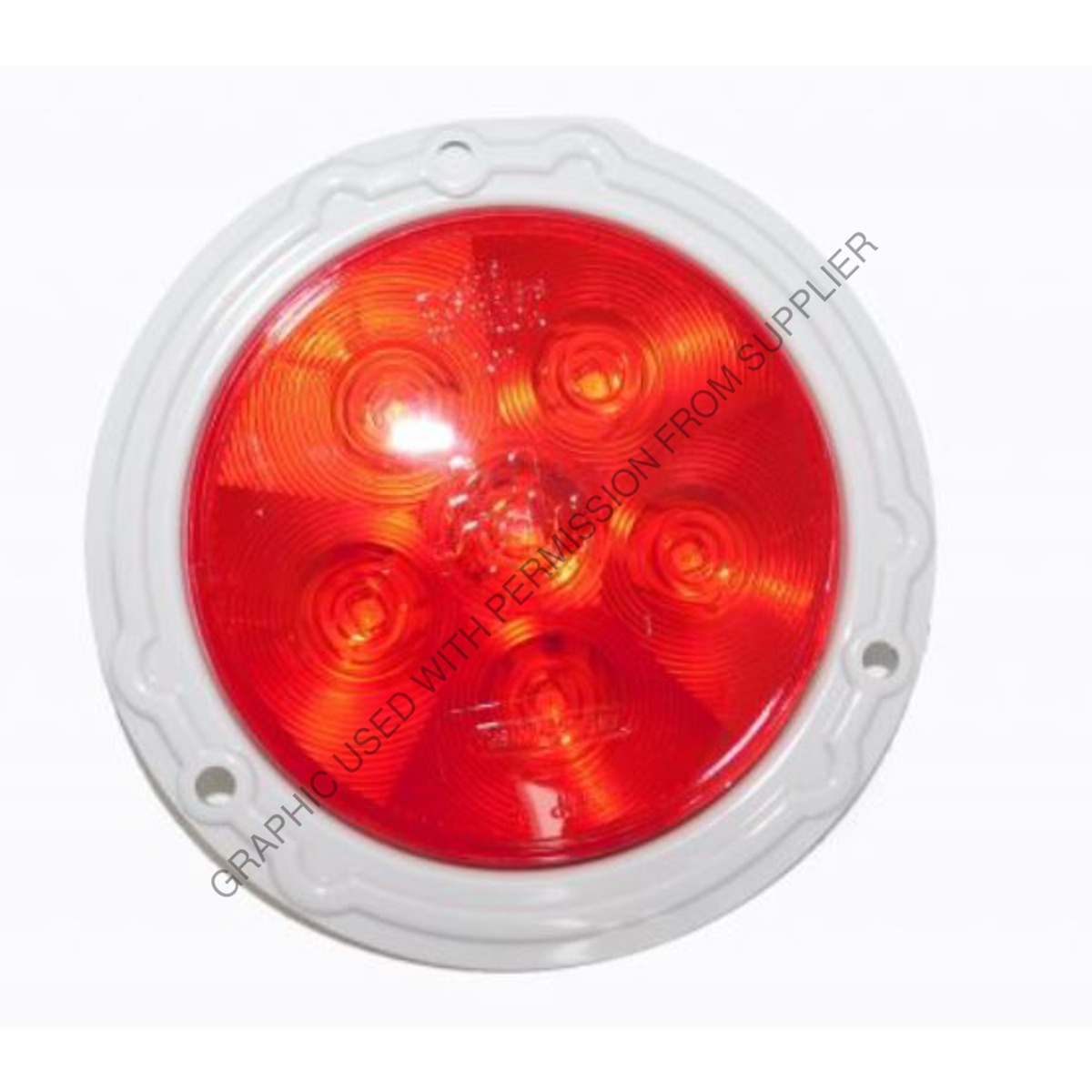 Truck-Lite 44204RB Stop/Tail/Turn Light, LED, Flange Mounted