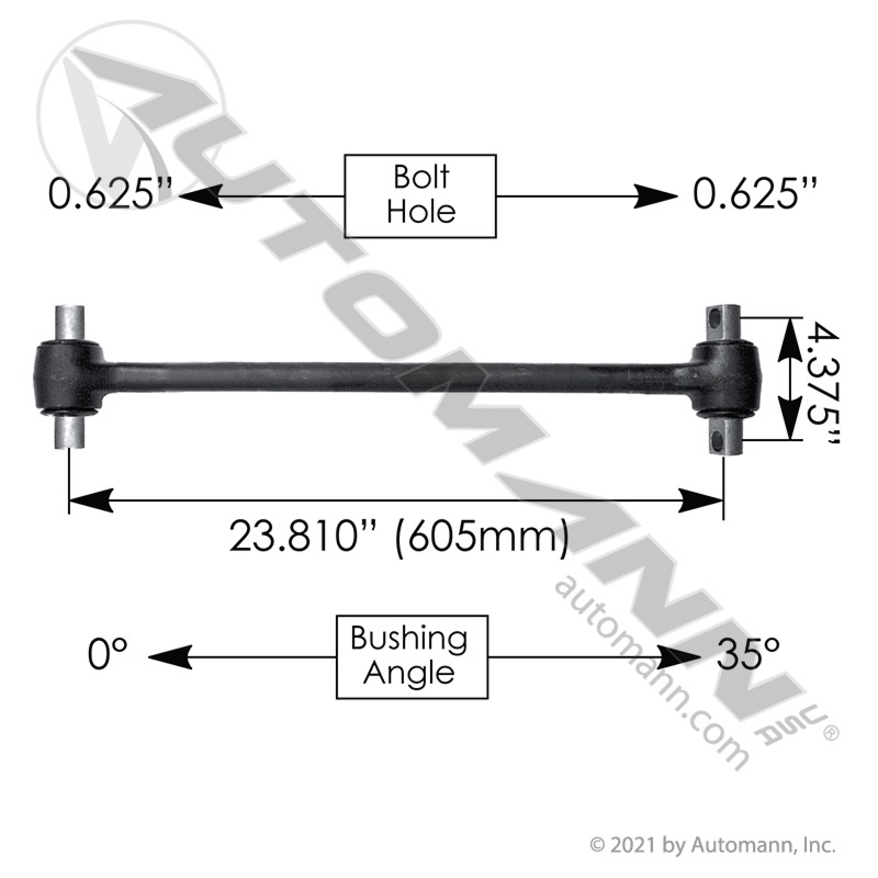 Automann TMR534 Torque Rod 23.810in Freightliner