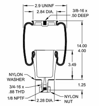 Firestone W02-358-7036 Cab Air Spring