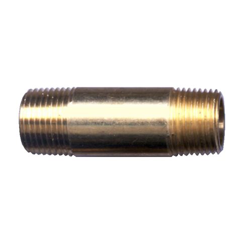 S&S Newstar S-24757 Brass Male Long Nipple Fitting, Thread (NPT) 1/8", - 1/8" NPT